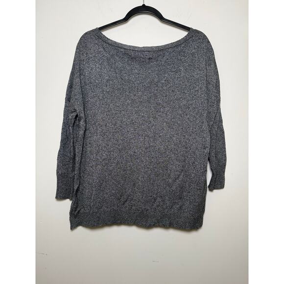 Zara Knit Black lightweight Sweater with dropped Sleeves & Front Pockets Size L - Picture 1 of 6